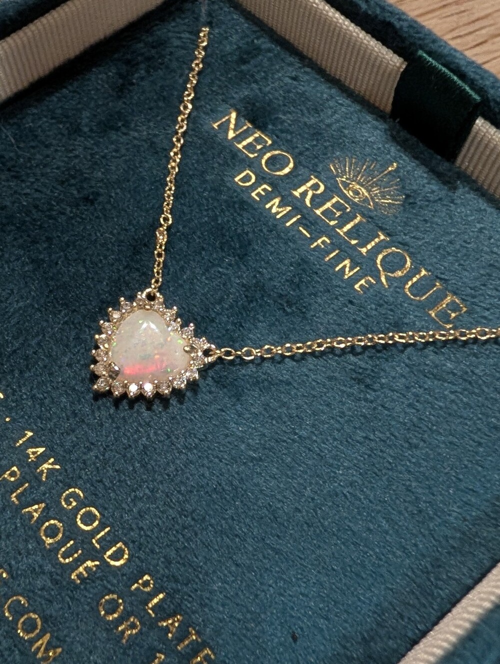 Neo Relique 8pc Jewelry Lot; Featuring Opal Rings, Earrings & Necklaces - Picture 11 of 16